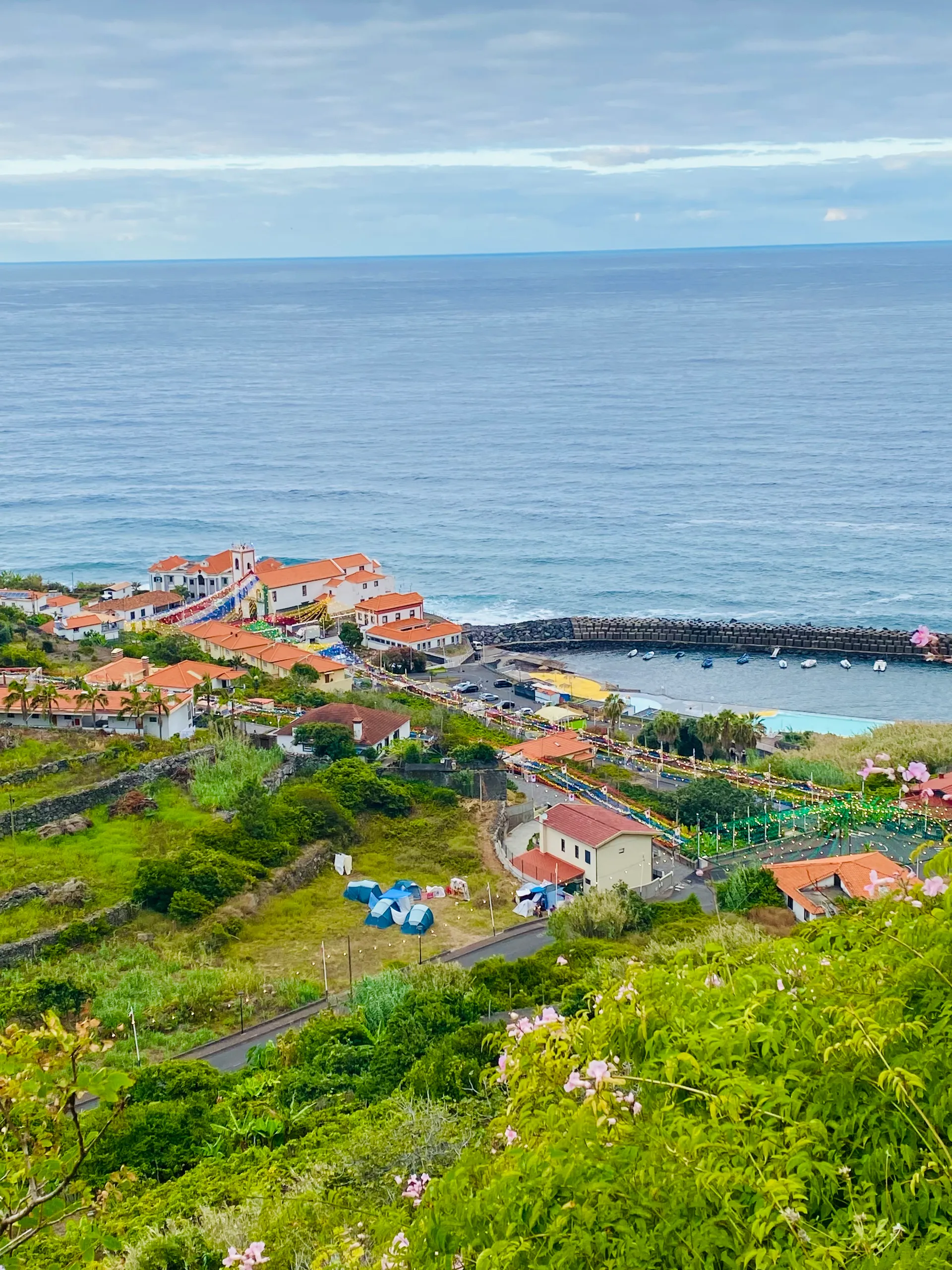 Seaside village and sheltered bay on the Madeira coast